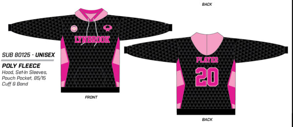 POLY PERFORMANCE HOODIE W/ FULL SUBLIMATION AND NAME & NUMBER ON BACK