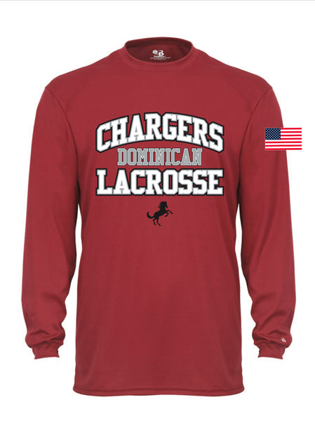 RED BADGER LONG SLEEVE DRI FIT