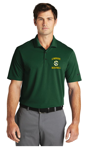 GREEN NIKE DRI FIT POLO EMBROIDERED