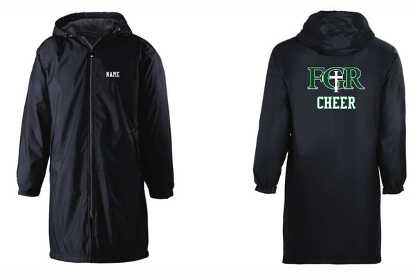 BLACK FGR CHEER JACKET W/ NAME ON FRONT