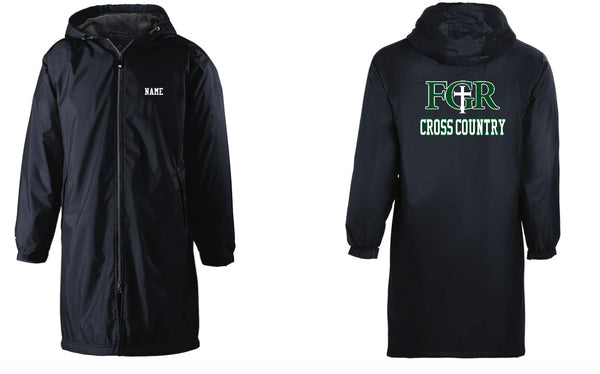 BLACK FGR CROSS COUNTRY  JACKET W/ NAME ON FRONT