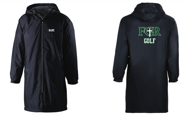 BLACK FGR GOLF JACKET W/ NAME ON FRONT