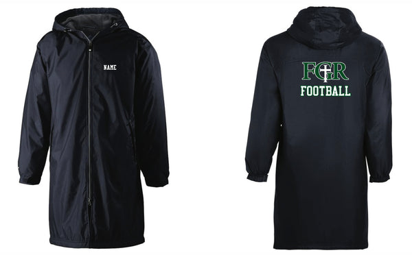 BLACK FGR FOOTBALL JACKET W/ NAME ON FRONT
