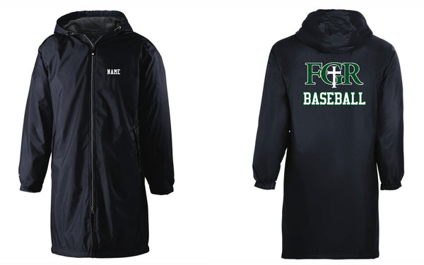 BLACK FGR BASEBALL  JACKET W/ NAME ON FRONT