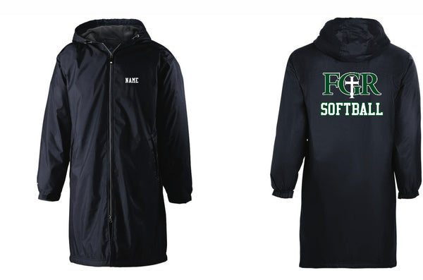 BLACK FGR SOFTBALL JACKET W/ NAME ON FRONT