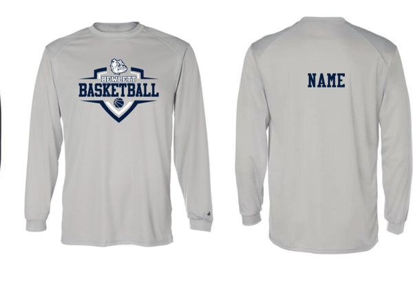 SILVER BADGER DRI FIT LONG SLEEVE SHOOTERS W/ NAME ON BACK