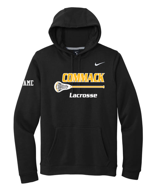 BLACK NIKE CLUB FLEECE UNISEX HOODY  W/ NAME ON SLEEVE