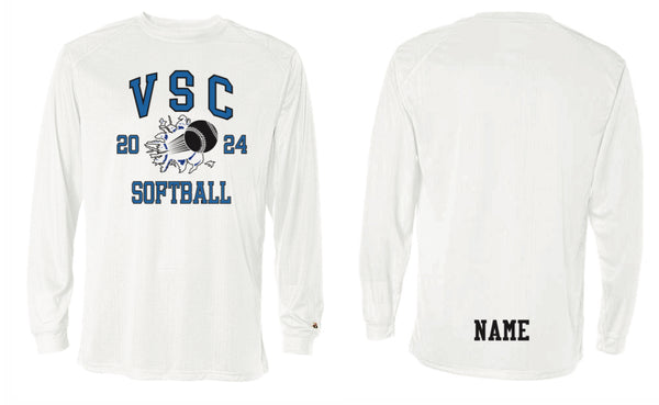 BADGER DRI FIT JV  LONG SLEEVE SHOOTERS W/ NAME ON BACK