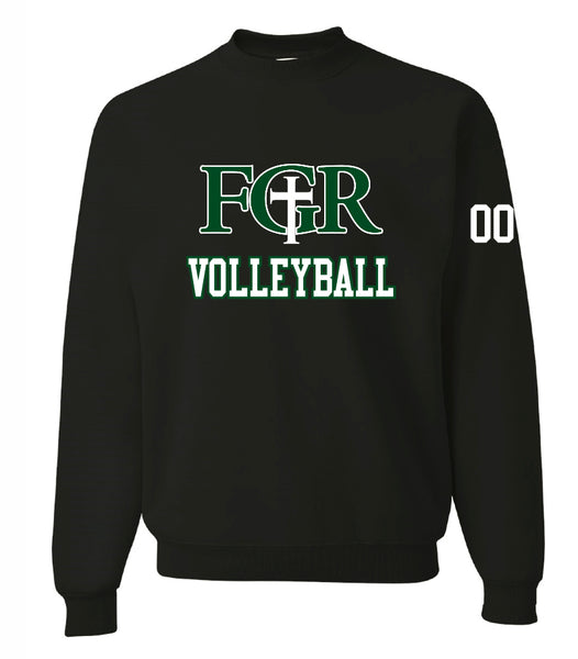 BLACK FLEECE  UNISEX CREW WITH TACKLE TWILL VOLLEYBALL  - NUMBER ON SLEEVE
