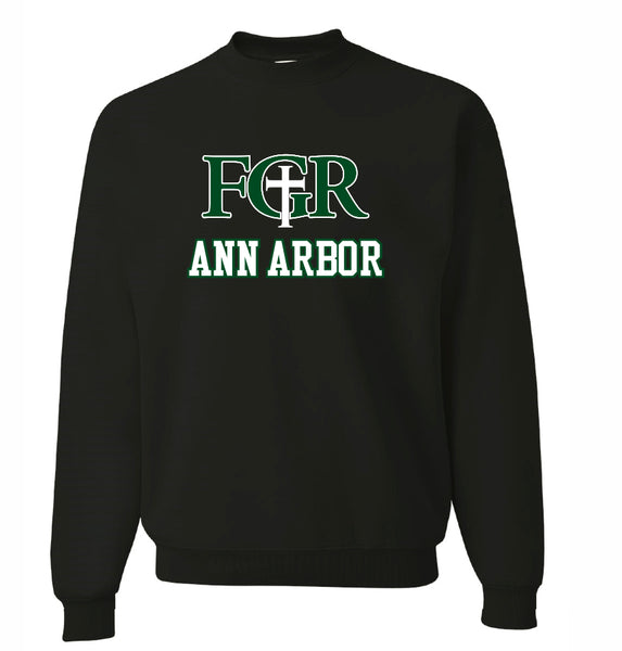 BLACK FLEECE  UNISEX CREW WITH TACKLE TWILL ANN ARBOR