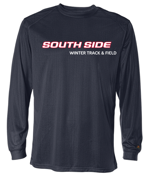 NAVY BADGER DRI FIT LONG SLEEVE SHOOTERS