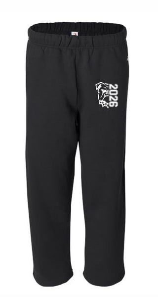 BLACK OPEN  BOTTOM UNISEX SWEATPANTS