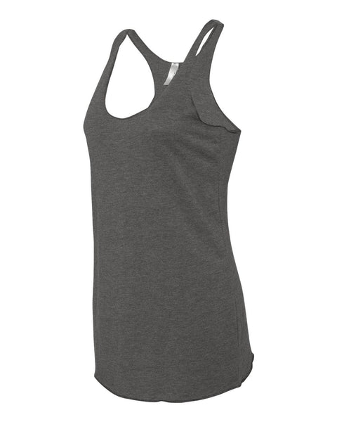 NEXT LEVEL TRIBLEND LADIES RACERBACK TANK  W/DISAPPEARING INK